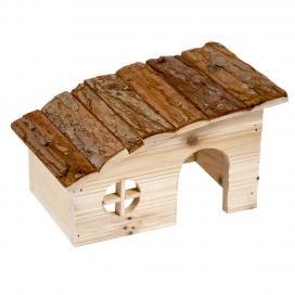 Houten lodge schuilhok schuilhuisje 20 x 13 x 12 cm, Dieren en Toebehoren, Knaagdieren en Konijnen | Toebehoren, Nieuw
