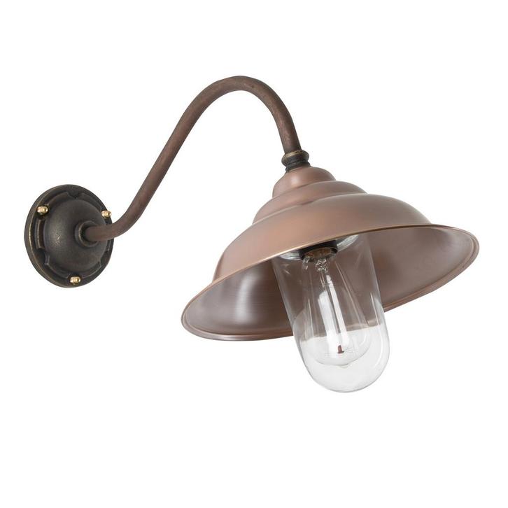 Stal- &amp; Boerderijlampen Savoye II Stallamp Schuin Brons, Tuin en Terras, Buitenverlichting, 50 tot 250 watt, Nieuw, Overige materialen