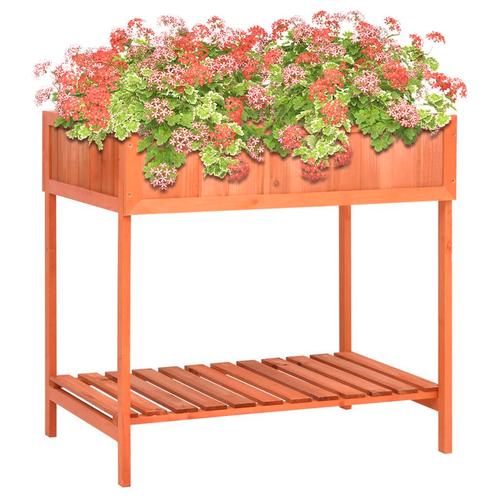 vidaXL Kruidenplantenbak 80x60x80 cm massief vurenhout, Tuin en Terras, Bloempotten, Nieuw, Verzenden