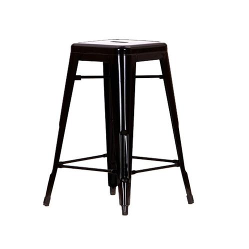 Barkruk Tolix style barkruk 66cm glanzend zwart, Huis en Inrichting, Barkrukken, Nieuw, Verzenden