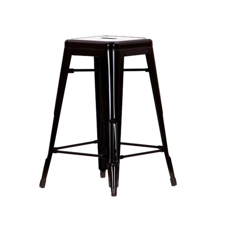 Barkruk Tolix style barkruk 66cm glanzend zwart, Huis en Inrichting, Barkrukken, Nieuw, Verzenden