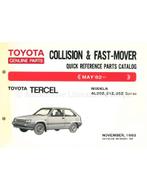 1982 TOYOTA TERCEL SNEL ONDERDELENHANDBOEK ENGELS