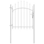 vidaXL Poort 1x1,75 m staal wit