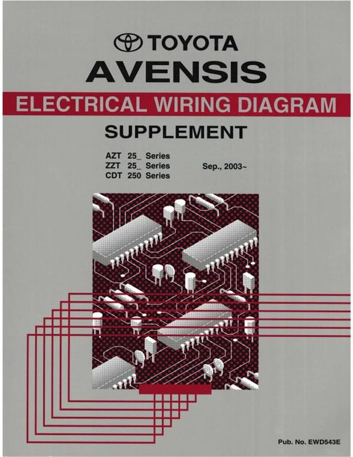 2003 TOYOTA AVENSIS ELECTRISCHE SCHEMA (SUPPLEMENT), Auto diversen, Handleidingen en Instructieboekjes