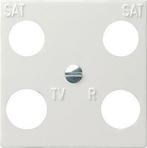 Gira Plaque de recouvrement à 4 voies Accessoires blanc pur, Verzenden