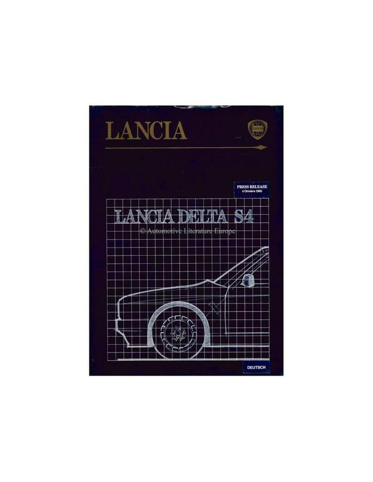 1985 LANCIA DELTA S4 PERSMAP DUITS, Boeken, Auto's | Folders en Tijdschriften, Ophalen of Verzenden