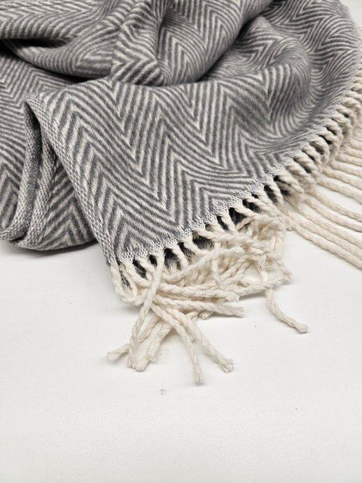 Exclusieve grote plaid in gemengd katoen, Perzikkleurig en, Antiquités & Art, Tapis & Textile