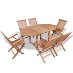 vidaXL B-ware Ensemble à manger dextérieur 7 pcs Teck, Jardin & Terrasse, Verzenden, Neuf