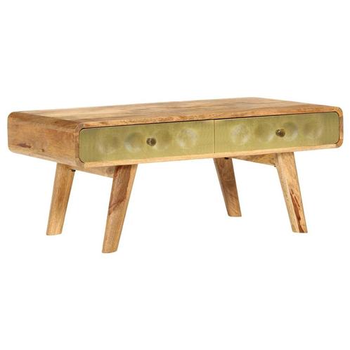 vidaXL Salontafel 90x50x40 cm massief mangohout, Huis en Inrichting, Tafels | Salontafels, Nieuw, Verzenden