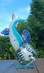 sculptuur, grote skelet fisch massief - 35 cm - murano stijl
