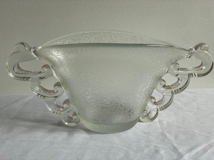 Daum Frères - Pierre d’Avesn - Vaas - verre givré - Vaas met, Antiek en Kunst, Antiek | Glaswerk en Kristal