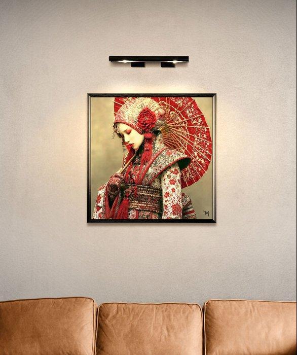 NYX - Sous l’Ombrelle Rouge – La Sérénité d’une Geisha, Antiquités & Art, Art | Objets design