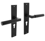 Intersteel deurkruk Bau-Stil op langschild PC55 mat zwart, Ophalen of Verzenden, Nieuw