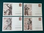 Duitse Rijk - Ostland 1942 - 4 feldpostkaarten met, Postzegels en Munten, Postzegels | Europa | Duitsland, Gestempeld