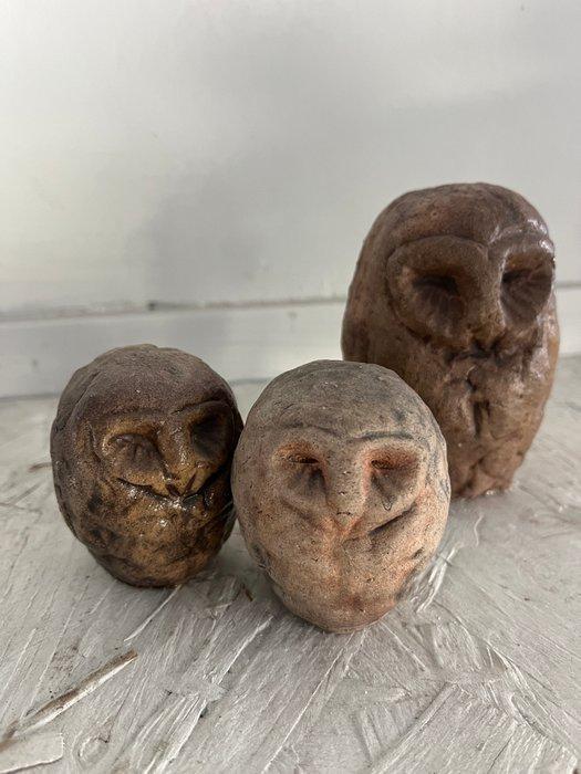 Mobach - Hanna Mobach - Beeld, Uil - 10.5 cm - Aardewerk -, Antiquités & Art, Antiquités | Verre & Cristal