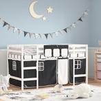 vidaXL Kinderhoogslaper met gordijnen 90x190 cm grenenhout, Huis en Inrichting, Verzenden, Nieuw