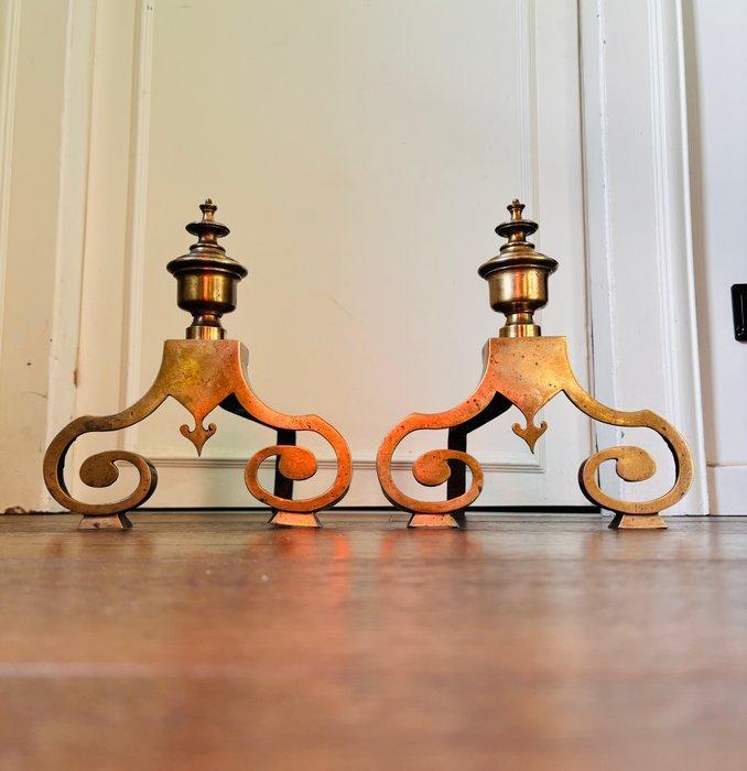 Vuurbok - Verguld brons, Antiquités & Art, Antiquités | Autres Antiquités