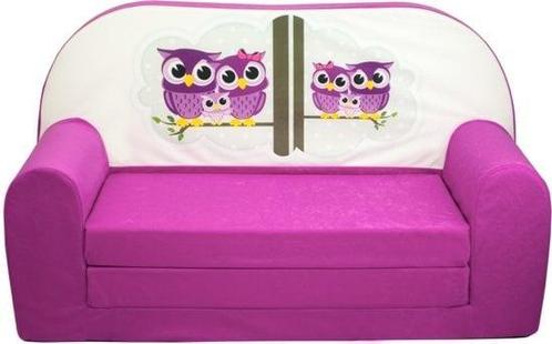 Stijlvolle kindersofa - roze uil thema - uitvouwbaar tot..., Kinderen en Baby's, Kinderkamer | Tafels en Stoelen, Nieuw, Ophalen of Verzenden
