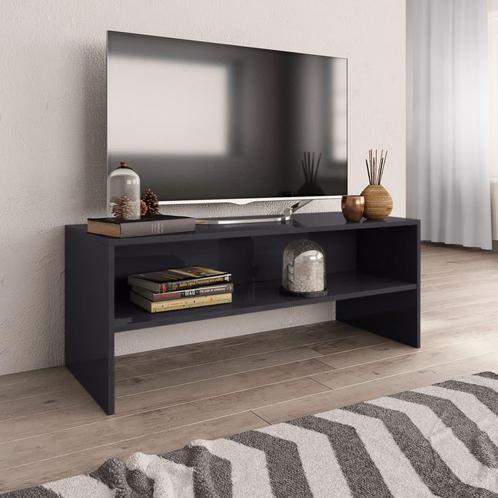 vidaXL Tv-meubel 100x40x40 cm bewerkt hout hoogglans grijs, Maison & Meubles, Armoires | Mobilier de télévision, Envoi