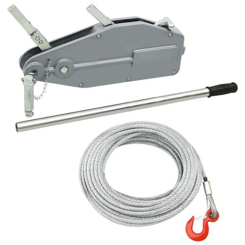 vidaXL Lier met staalkabel 800 kg, Doe-het-zelf en Bouw, Lieren en Takels, Nieuw, Verzenden
