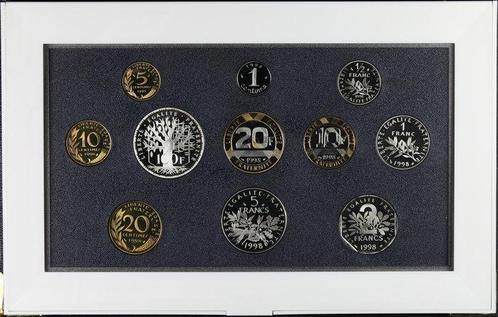 France. Proof Set 1998 (11 monnaies) dont 100 Francs argent, Postzegels en Munten, Munten | Europa | Niet-Euromunten