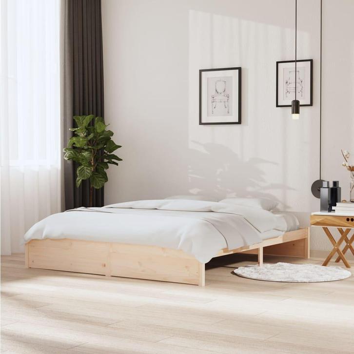vidaXL Bedframe massief hout 180x200 cm, Huis en Inrichting, Slaapkamer | Bedden, Nieuw, Verzenden