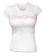 Bad Girl Dames T-shirt met Wit Roze, Nieuw, Maat 46 (S) of kleiner, Bad Girl, Wit