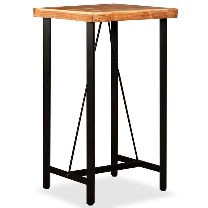 vidaXL Bartafel 60x60x107 cm massief acaciahout, Huis en Inrichting, Tafels | Eettafels, Nieuw, Verzenden