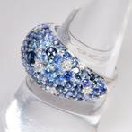 Bague Platine - 5.53ct. tw. Saphir - Diamant - Certificat