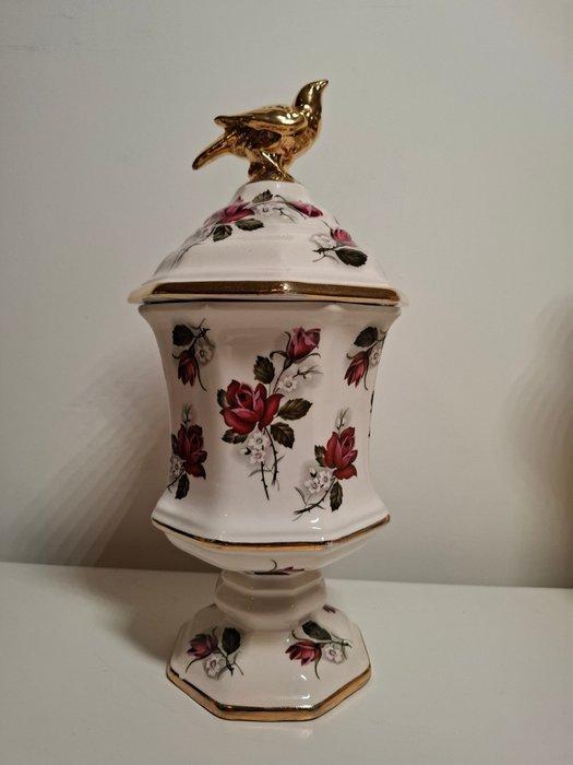 Boch Frères - Vaas (2) - Aardewerk - Pompadour, Antiquités & Art, Antiquités | Verre & Cristal