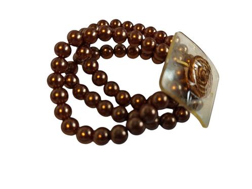 Corsage polscorsage-armband avery mokkabruin  dia 7cm, Huis en Inrichting, Woonaccessoires | Kunstplanten en Kunstbloemen, Nieuw