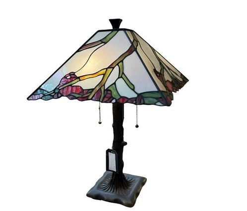 Art Deco - Tafellamp - Doorsnede 60 cm - Glas-in-lood -, Antiek en Kunst, Curiosa en Brocante