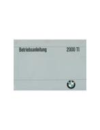 1967 BMW 2000 TI INSTRUCTIEBOEKJE DUITS, Ophalen of Verzenden