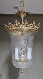 Lamp - Glas, Messing, Antiek en Kunst