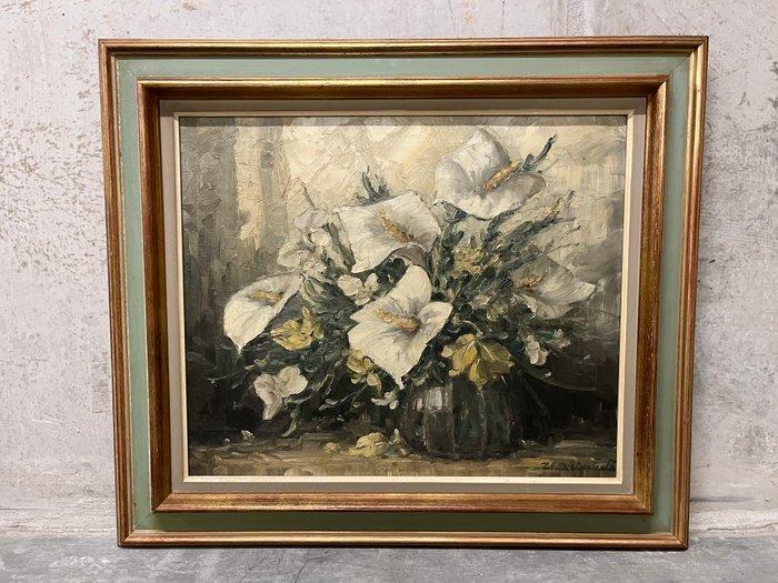 Auguste van de Casteele (1889-1989) - Lelies in vaas, Antiek en Kunst, Kunst | Schilderijen | Klassiek