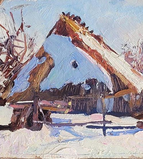 Klimenko Viktor (1932-2018) - Winter Village, Antiquités & Art, Art | Peinture | Moderne