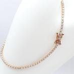 Zonder Minimumprijs - Tennis armband - 18 karaat Roségoud -, Handtassen en Accessoires, Antieke sieraden