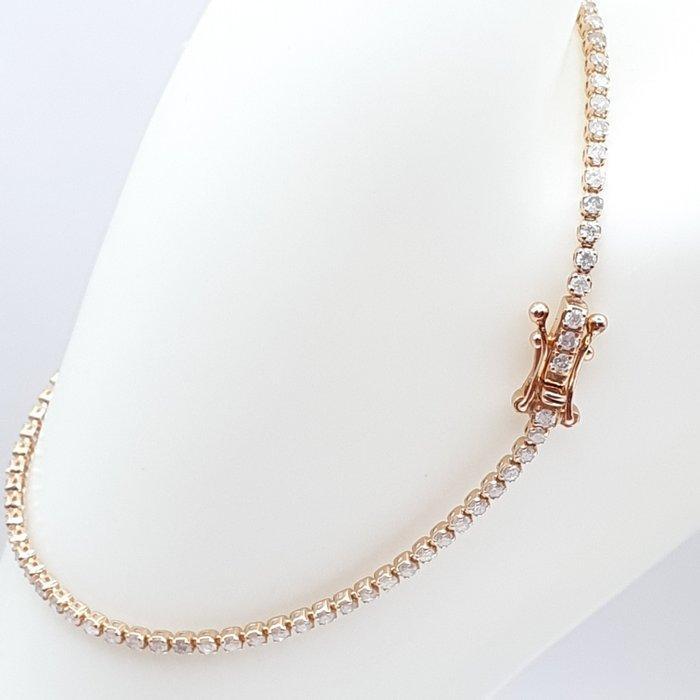 Zonder Minimumprijs - Tennis armband - 18 karaat Roségoud -, Handtassen en Accessoires, Antieke sieraden