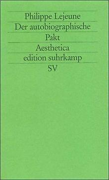 Der autobiographische Pakt (edition suhrkamp)  Lejeun..., Livres, Livres Autre, Envoi