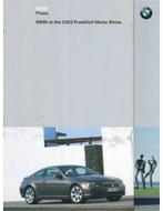 2003 BMW FRANKFURT HARDCOVER PERSMAP ENGELS, Livres, Autos | Brochures & Magazines, Ophalen of Verzenden
