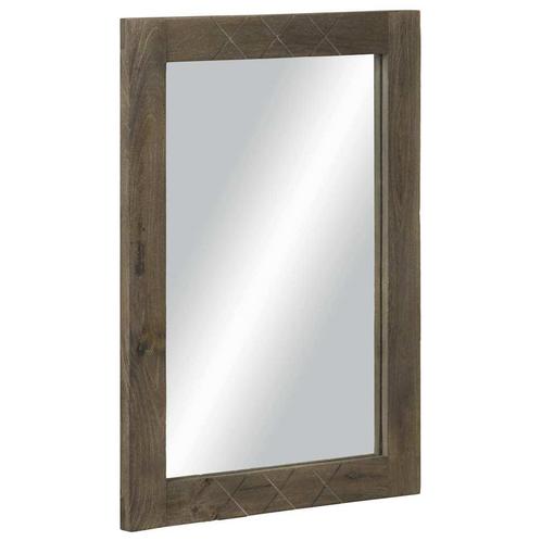 vidaXL Badkamerspiegel 50x3x70 cm massief mangohout grijs, Huis en Inrichting, Badkamer | Badkamermeubels, Nieuw, Verzenden