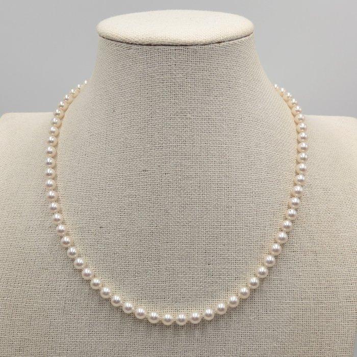 Zonder minimumprijs - Halsketting Zilver Parel - Akoya 6.0mm, Bijoux, Sacs & Beauté, Colliers