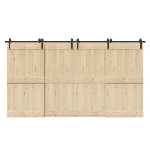 vidaXL Doos met onderdelen voor schuifdeur 400 cm staal, Doe-het-zelf en Bouw, Hang- en Sluitwerk, Nieuw, Verzenden