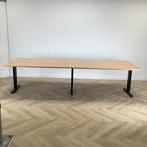 verstelbare vergadertafel 320x120 cm,  beuken-zwart, Gebruikt, Bureau