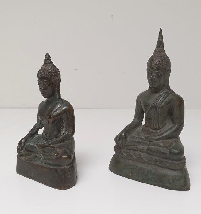 2 statues de Bouddha - Beeld - Thailand (Zonder, Antiek en Kunst, Kunst | Niet-Westerse kunst