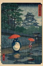 Sato Hageshi - Totoro and the Kimono Girl - Pop Art - Signed, Nieuw