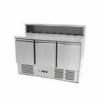 Pizzawerkbank - 137 cm - 3 Deuren - 8 x 1/6 GN - incl. RVS, Verzenden