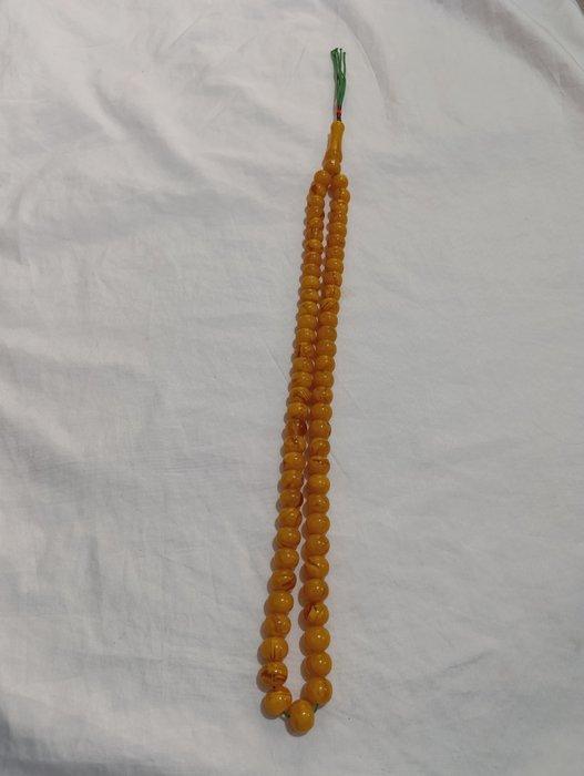 Chapelet - Ambre - 1970-1980 - Rare perles de prière rosaire, Antiek en Kunst, Curiosa en Brocante