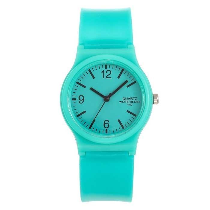 Candy Jelly Horloge Dames - Waterdicht Siliconen Kwarts, Bijoux, Sacs & Beauté, Montres connectées, Envoi