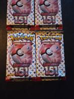 Pokémon - 4 Booster pack - ENGLISH 4x151 BOOSTER PACK -, Hobby en Vrije tijd, Nieuw